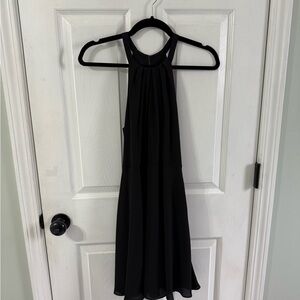 Elegant Black Halter Dress